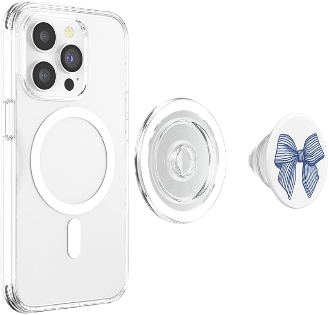 Coquette Blue Bow PopSockets PopGrip for MagSafe