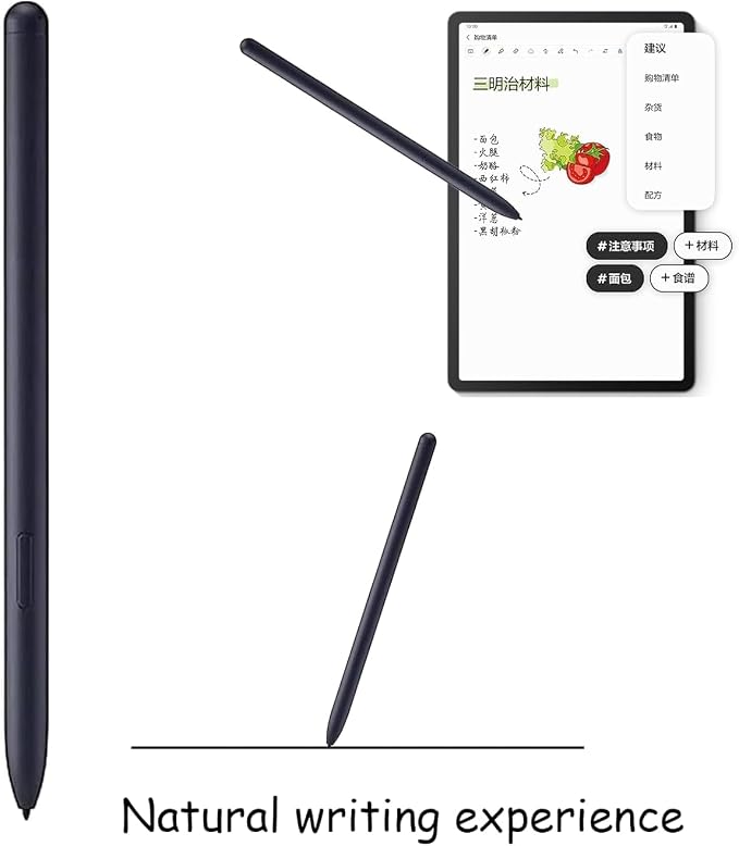 2 Pack Tab S7 FE S Pen for Samsung Galaxy Tab S7 FE Stylus PenGalaxy Tab S7 FE Stylus Pen Replacement for Samsung Galaxy Tab S7 FE Pen (Black)