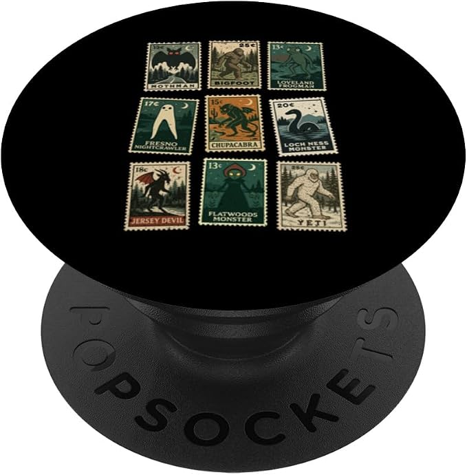 Cryptid Monster Stamps PopSockets PopWallet for MagSafe