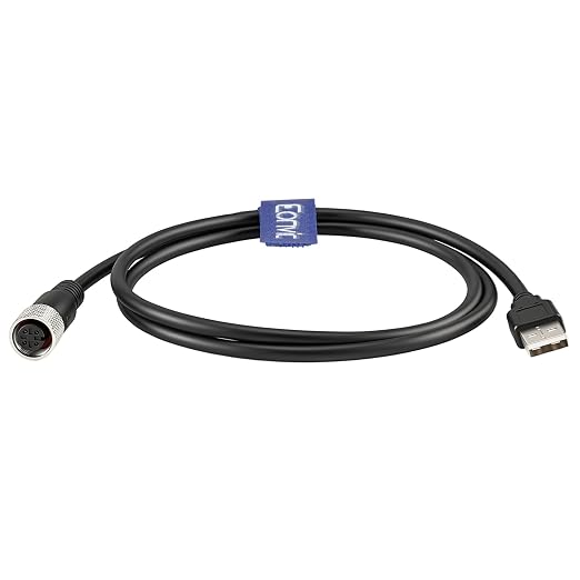 Industrial M12 4 Pin A Code Female to USB 2.0 Male Data Connection Cable High Flex Shielded Moulded IP67 Waterproof Cable
