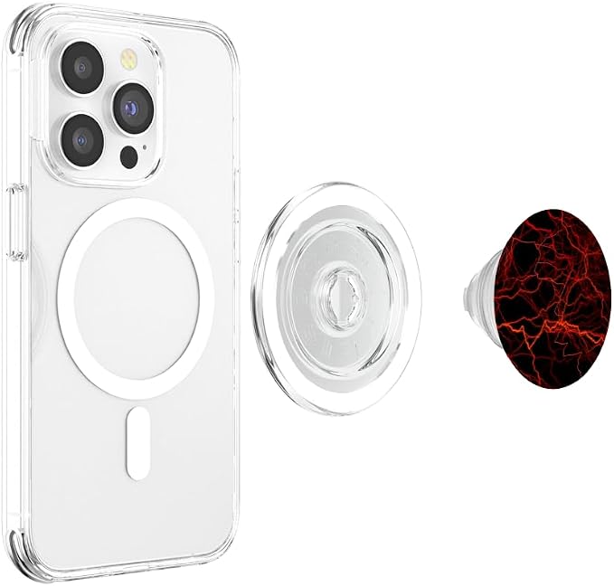 Red Lightning Abstract Textures Gift PopSockets PopGrip: Swappable Grip for Phones &amp Tablets