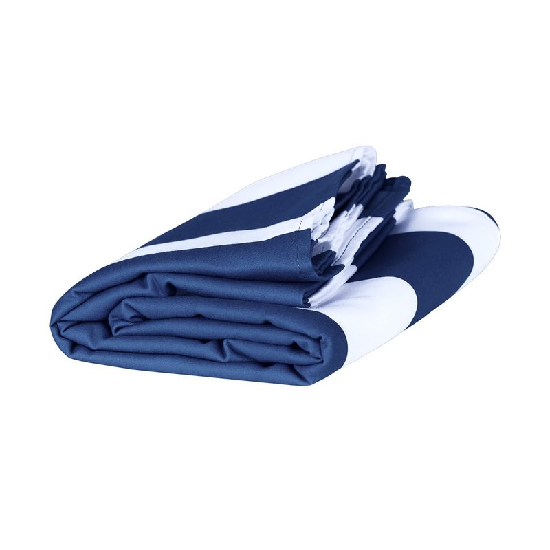 Dock & Bay Beach Towel - Quick Dry, Sand Free - Compact, Lightweight - 100% Recycled - Includes Bag - Cabana - Navy - Extra Large (200x90cm, 78x35)