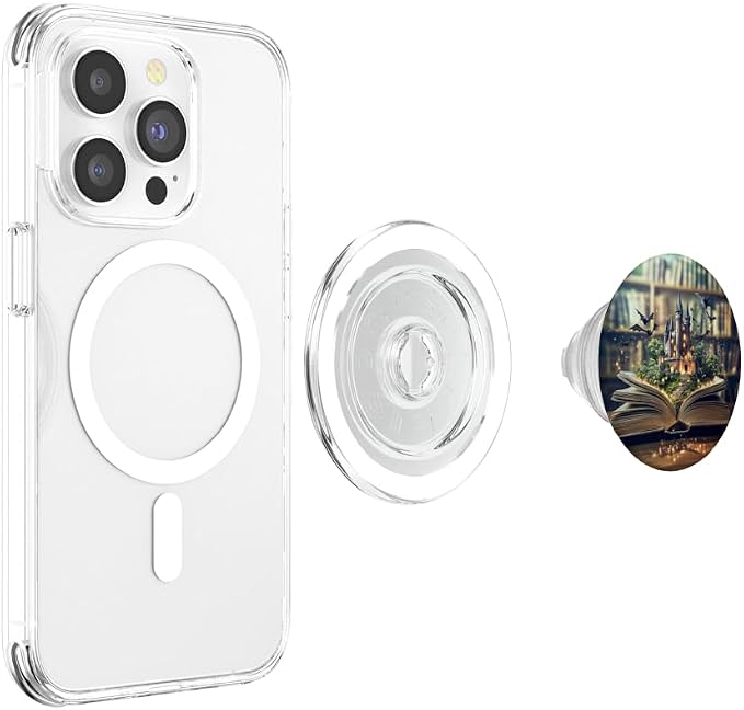 Fantasy Book Lover Library Bookworm Literature Mystery PopSockets PopWallet for MagSafe