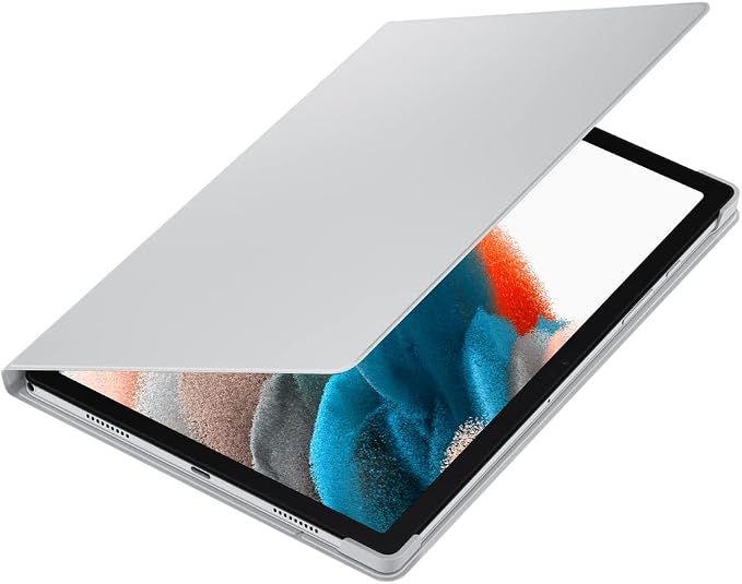 SAMSUNG Galaxy Tab A8 Book Cover Protective Tablet Case w/ 2 Viewing Angles Magnetic Design Slim Lightweight US Version Silver