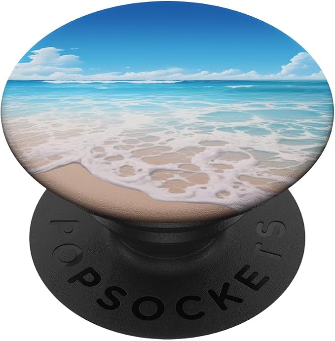 Cute Beach Themed Beach Scene PopSockets PopGrip for MagSafe