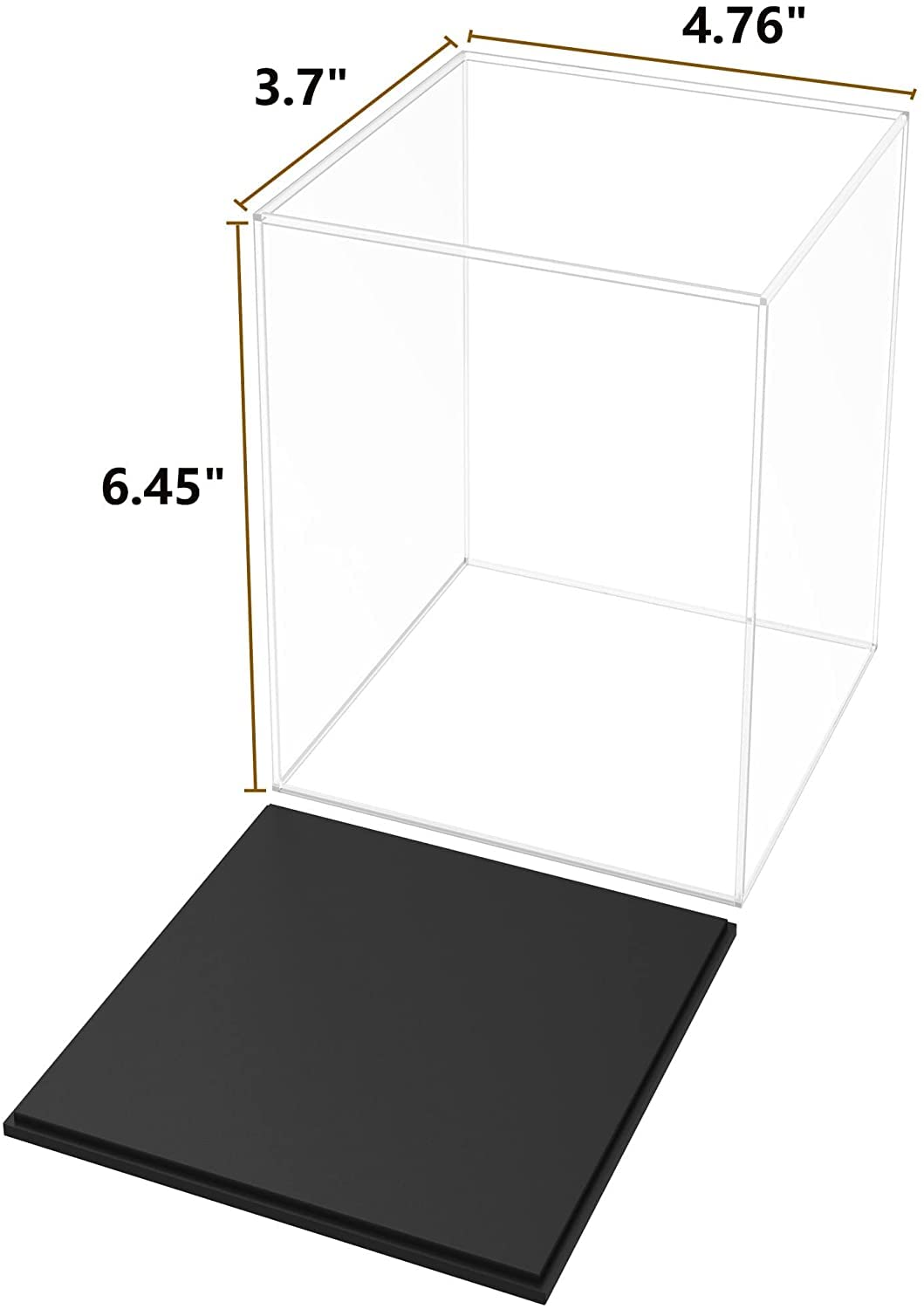 SVENJBB Acrylic Display Case, Acrylic Protector Compatible with Funko POP! 4 Inch Vinyl Figures, Full Assembly Clear Box for Collectibles and Figures, 5x3.93x6.7 Inch