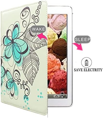 Case for iPad Air 1st Generation Models A1474 A1475A1476 360 Rotating Stand with Wake Up/Sleep Function Also for iPad 6th 5th Air2nd Generation 9.7 inch case (Art Flower)