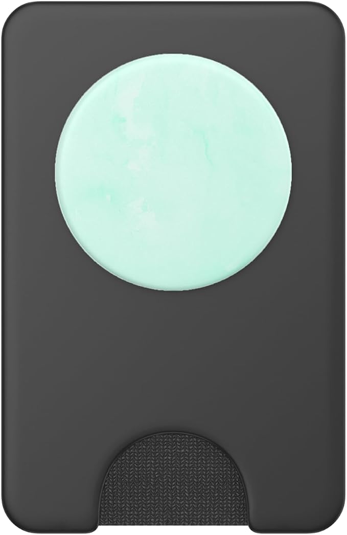 PopSockets Watercolor Aquamarine PopGrip - Cell Phone Grip Stand - Black Turquoise - Compatible with iPhone 11 Tablets