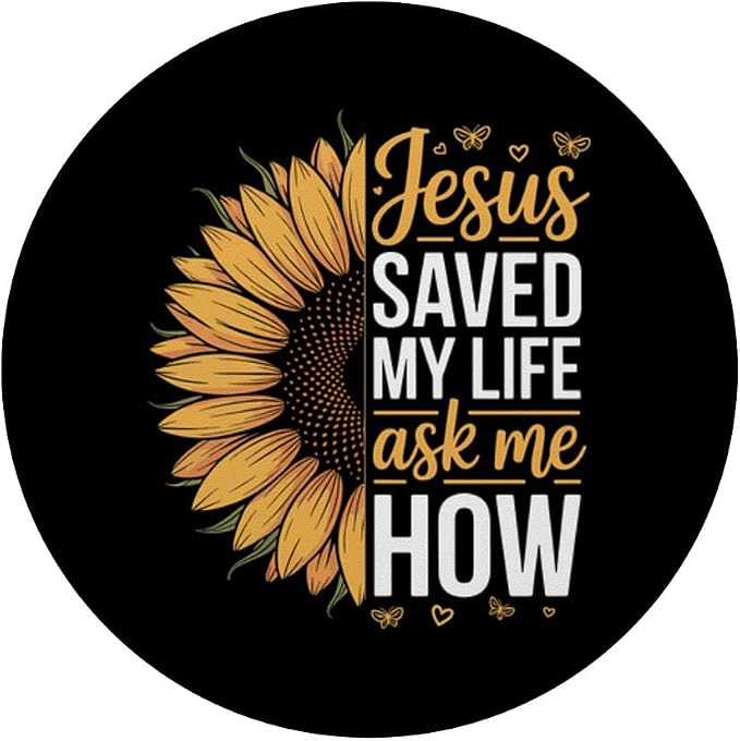 Jesus Saved My Life Ask Me How PopSockets PopWallet for MagSafe