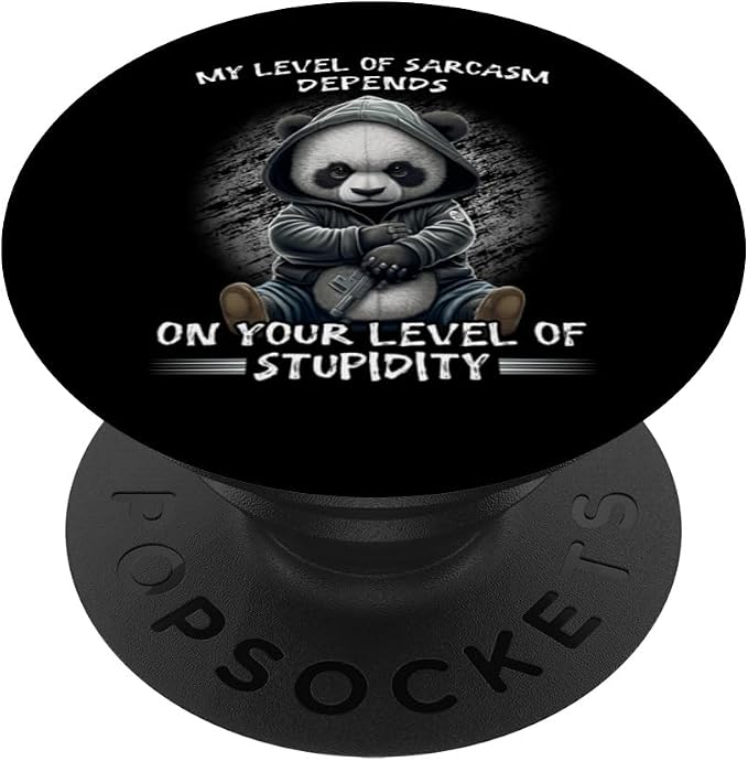 My Level of Sarcasm Depends Funny Sarcastic Quote PopSockets PopWallet for MagSafe