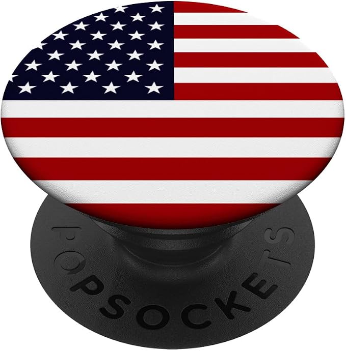 American Flag US Patriotic Phone Holder Knob for USA Gift PopSockets Adhesive PopGrip