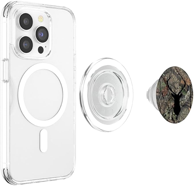 Brown Camouflage Black Deer Buck Hunting PopSockets Adhesive PopGrip