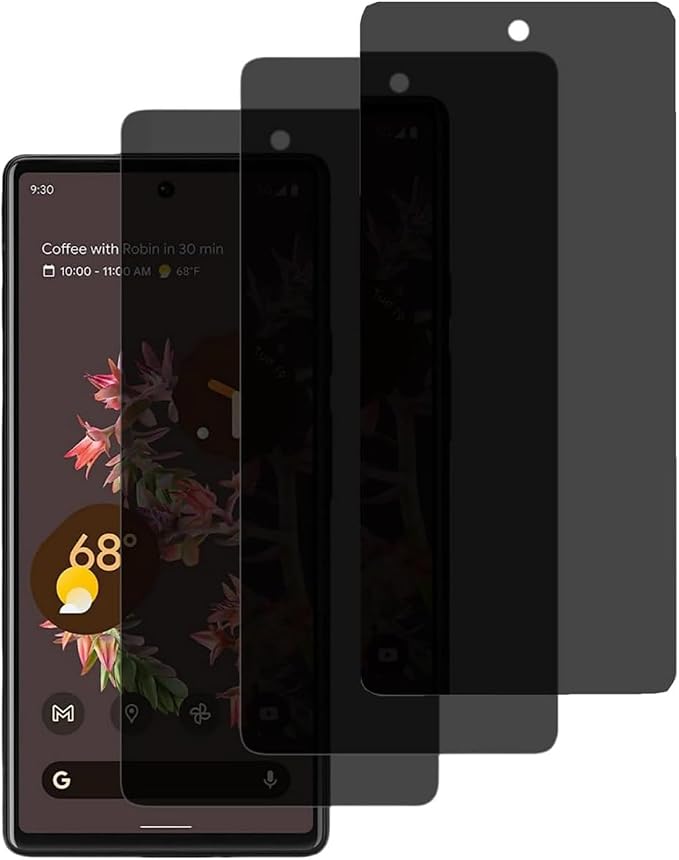 3 Pack Privacy Screen Protector for Google Pixel 4 9H Hardness [Anti-Scratch] Full Coverage Anti-Spy Tempered Glass Film for Google Pixel 4 [Don’t Support Fingerprint Unlock] | 9H Hardness Anti-Spy T