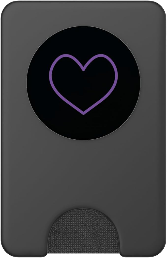 Purple Heart On Black PopSockets Adhesive PopGrip