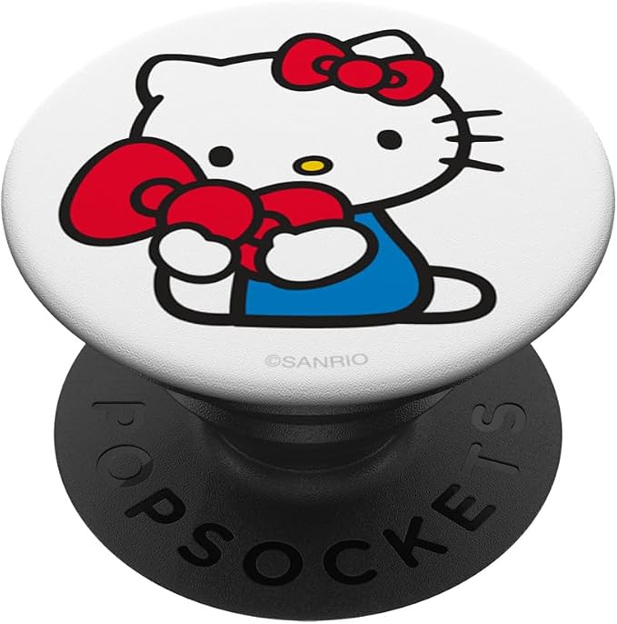 Hello Kitty Classic Bow PopSockets Stand for Smartphones and Tablets PopSockets Adhesive PopGrip