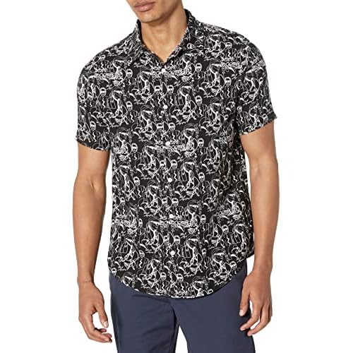 Karl Lagerfeld Paris Men's Flowy Everyday Sportswear Shirt