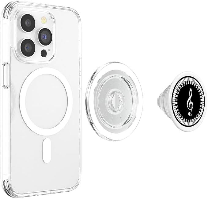 Music Symbol Circular Piano G-Clef Art Cool Musician Gift PopSockets Adhesive PopGrip