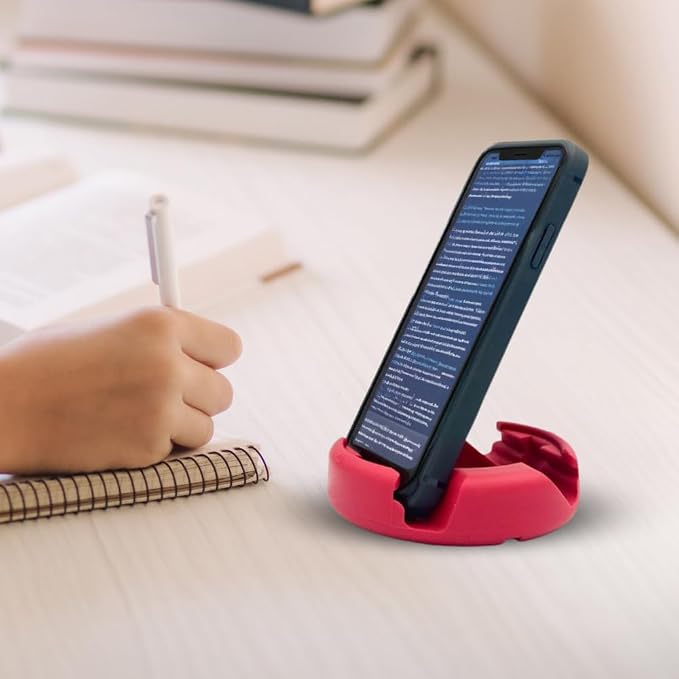 GoDonut Plus+ - Smartphone and Tablet Stand - Compatible with Lager Cases with Charging Port Access - for use at Work at Home Travel and on-the-go (Black)