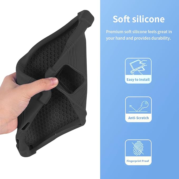 for TECLAST T50 mini Tablet 8.7 Inch CaseShockproof Soft Silicone Adjustable Stand Protective Cover for TECLAST T50 mini 8.7 inch Tablet (Black)