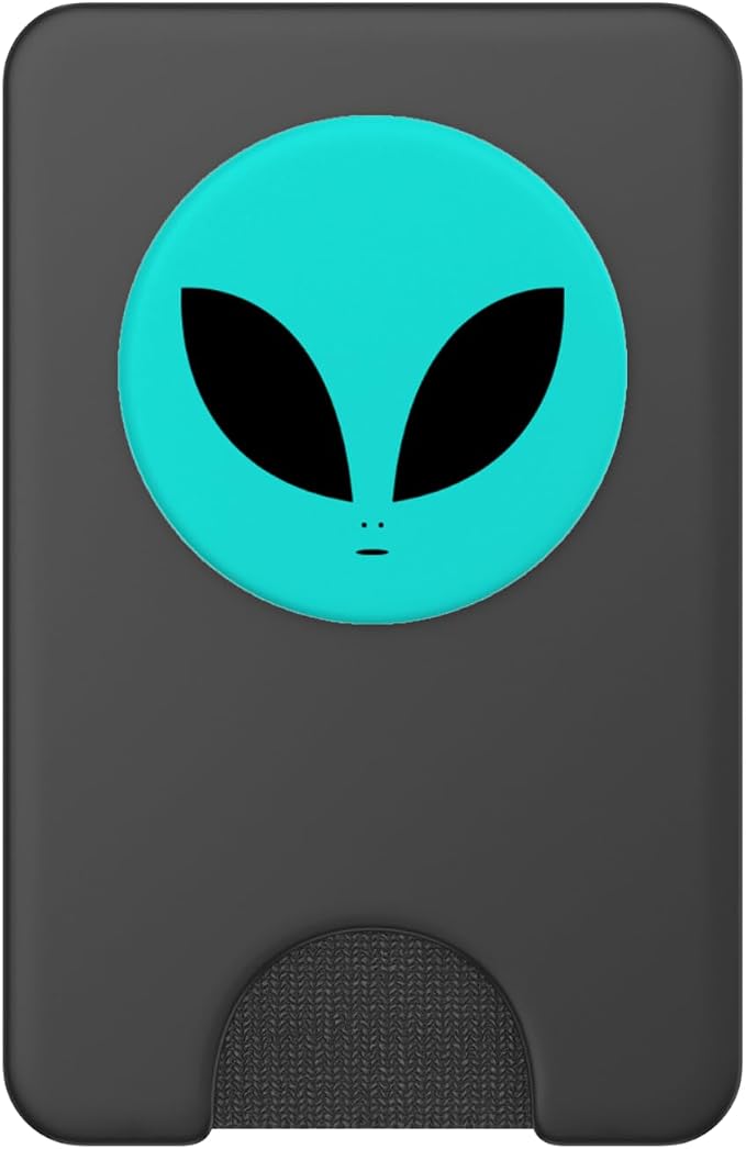 Black Light Teal Alien PopSockets Adhesive PopGrip