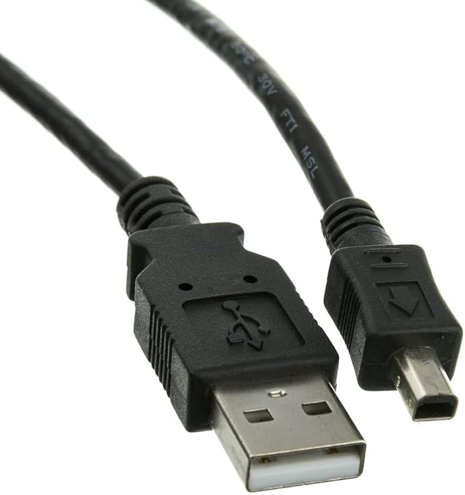 Master Cables Replacement Mini 4 PIN USB Type A (M) - 4 PIN USB Type B (M) Cable. Compatible with Suitable for Many Sony Kodak Olympus Mitsumi and Epson Devices