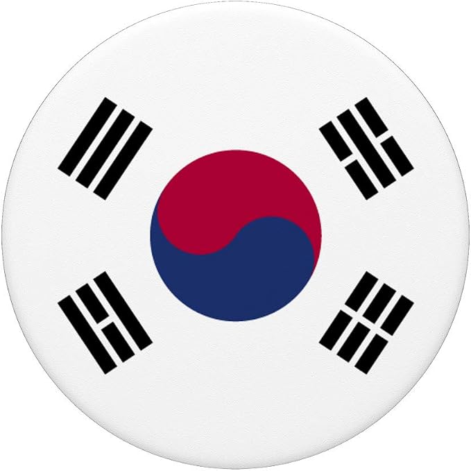 Korea Flag PopSockets Grip and Stand for Phones and Tablets