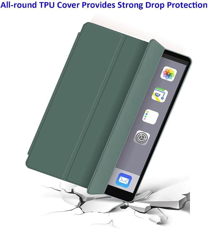 iPad Pro 11 Case 4th/3rd/2nd Gen Black | 2022/2021/2020 Lightweight Smart Folio Trifold Stand Auto Sleep/Wake Soft Silicone Back without Pencil Holder