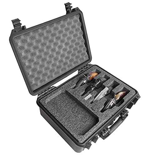 Case Club 4 Revolver Pre-Cut Waterproof Case with Silica Gel to Help Prevent Gun Rust