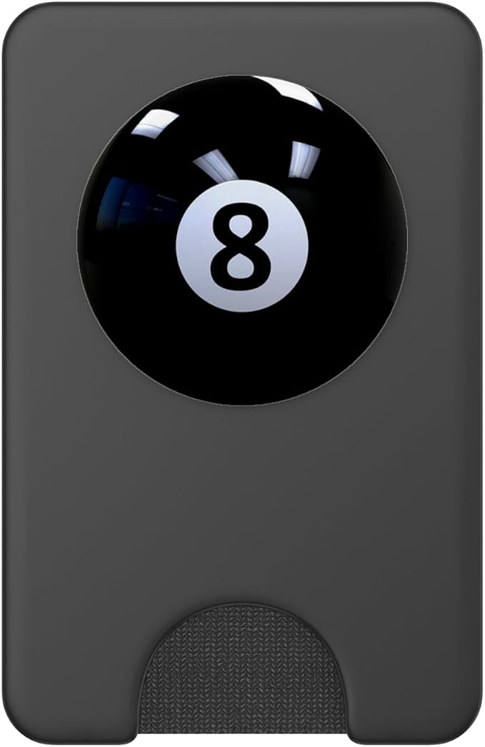 Black 8 Ball Pool Billiard PopSockets Adhesive PopGrip
