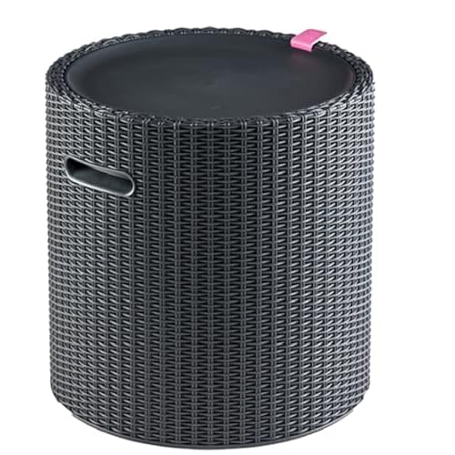 Keter Cool Side Table Cooler 3 in 1 Outdoor Patio Table and Ice Chest Storage, Ideal Hot Tub Table, Decor and Outdoor Patio Bar, Portable Bar, Graphite