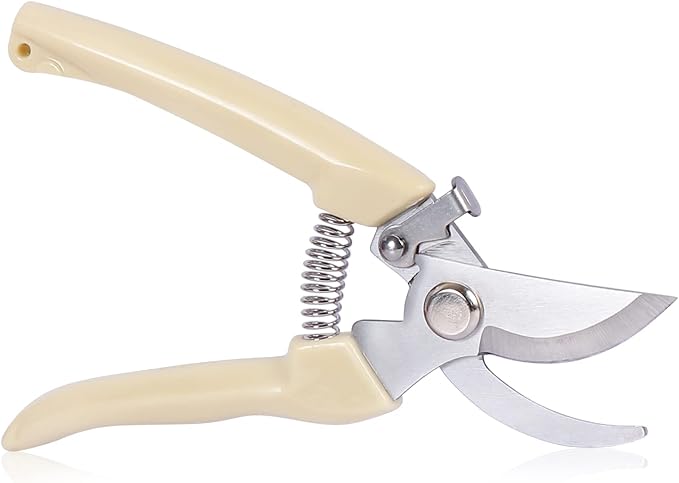 Garden Scissors for Plant, Tip Pruning Shears for Cutting Flowers, Trimming Plants, Bonsai and Fruits Picking (Bypass Blade Pruner)