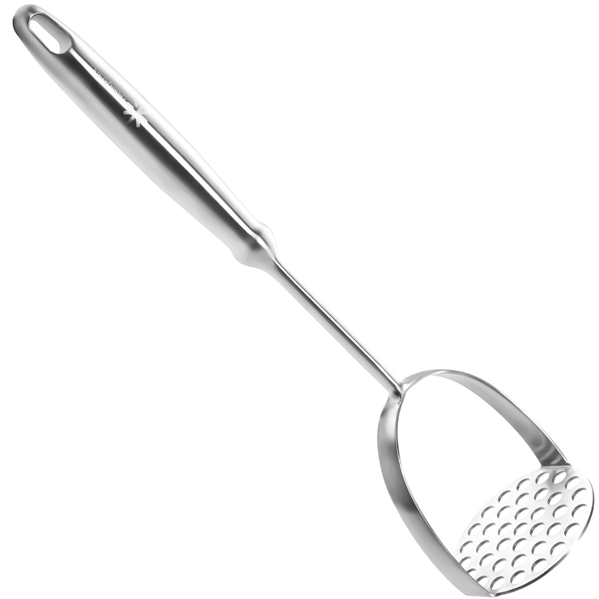 Potato Masher Stainless Steel - Mashed Potato Masher Kitchen Tool，Potato Smasher for Avocado, Tomato, Fruit & Vegetables, Pet Food, Heavy Duty Metal Bean Masher Utensil, Dishwasher Safe, 12.5-Inch