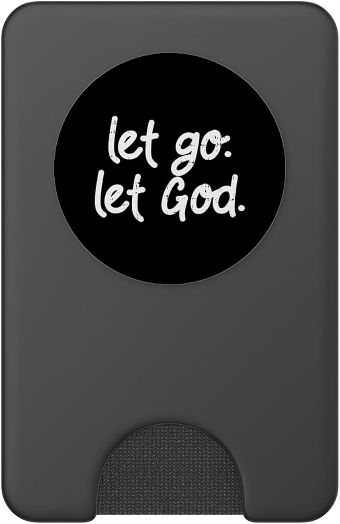 Let Go Let God Jesus Faith Quote Religious Christian Gift PopSockets Adhesive PopGrip
