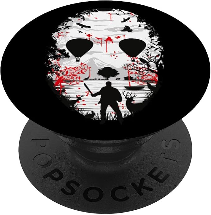 Maniac Hockey Mask Phone-Grip Horror Movie Design PopSockets Adhesive PopGrip