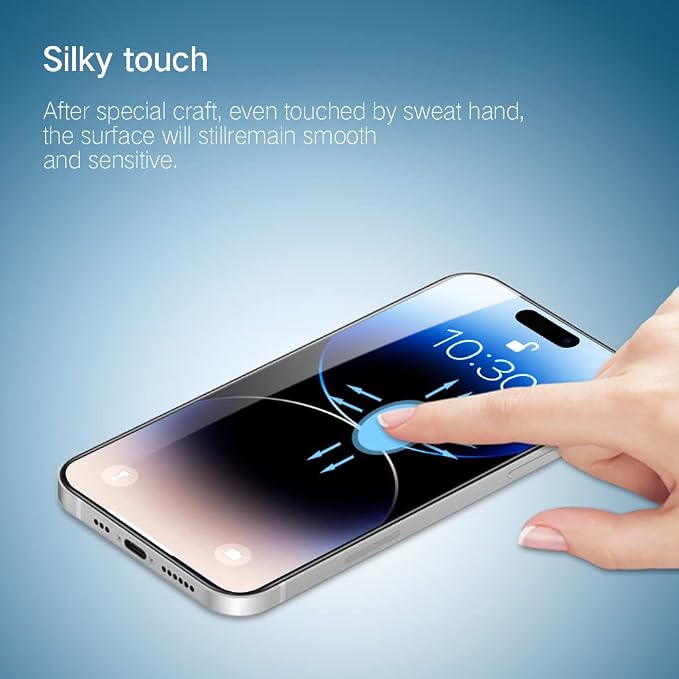 PERFECTSIGHT Anti Blue Light Screen Protector Designed for iPhone 14 Pro 2022 6.1 inch 2 Pack 6X Stronger Blue Light Blocking Tempered Glass - Eye Protection Anti Eye Fatigue Bubble Free