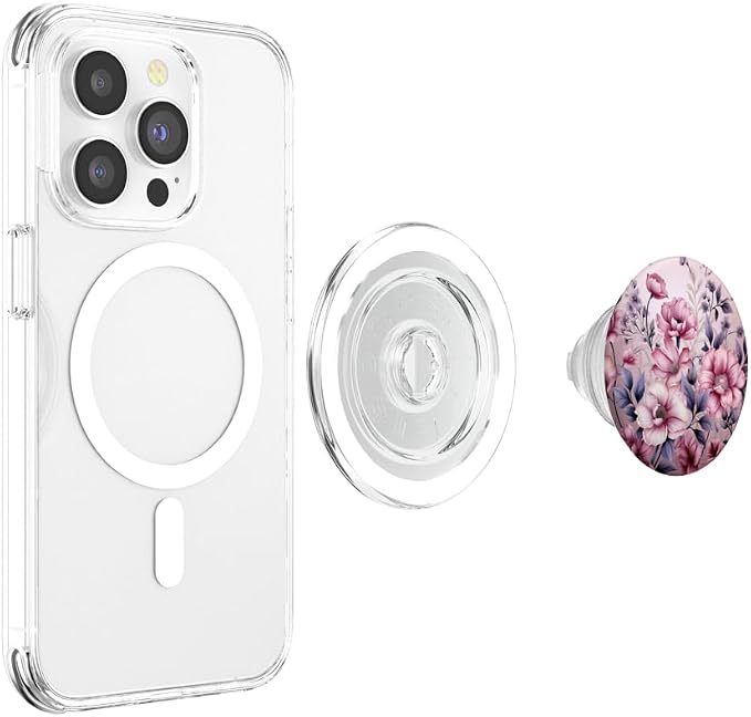 Vintage Pink Wildflower Flower Lover Tropical Garden PopSockets PopGrip for MagSafe