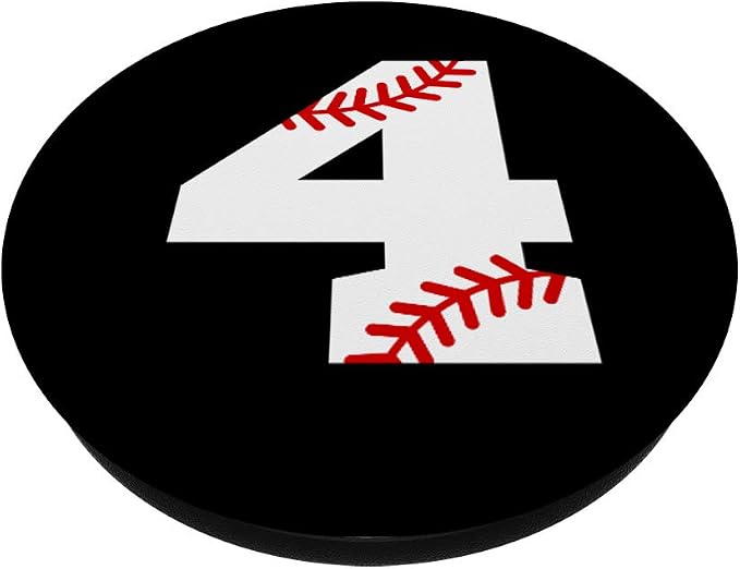 Baseball Popsocket #4 - Baseball Pop Socket - Number 4 PopSockets PopGrip: Swappable Grip for Phones &amp Tablets