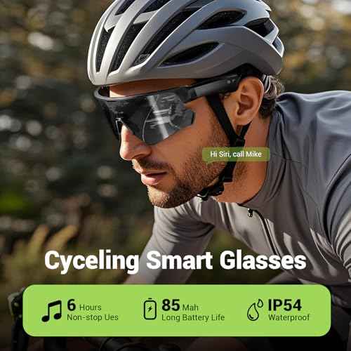 Blackview Polarized Sports Smart Sunglasses for Men and Women, UVProtection, 5.4 Bluetooth Glasses for Cycling Driving