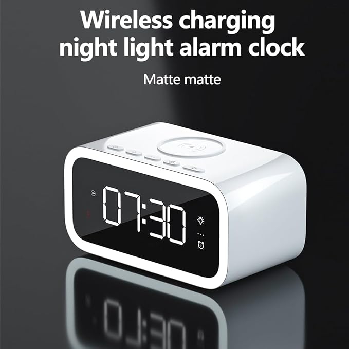 IHAO 3in1 Multifunctional Foldable Wireless Charging Station with LED Ambient Night Light Fast QC3.0 Charger for Phone iWatch Headphone Space-Saving Auto-Shutoff &amp Overcharge Protection-Black