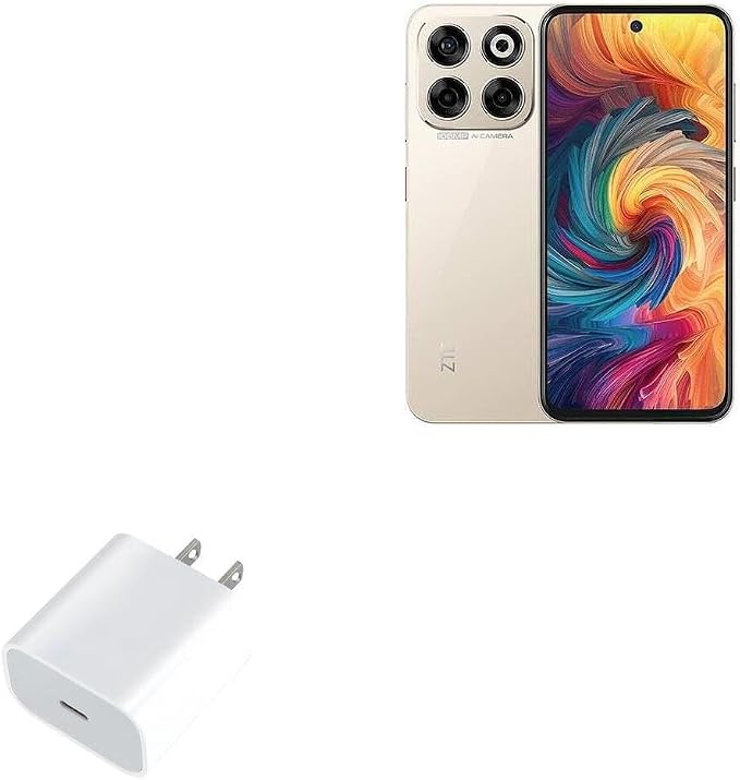 BoxWave Charger Compatible with ZTE Blade V70 Max - PD GAN miniCube (30W) 30W Tiny PD GAN Type-C Wall Charger - Winter White