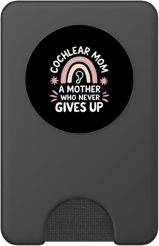 Cochlear Implant Awareness Cochlear Implant Mom PopSockets PopWallet for MagSafe