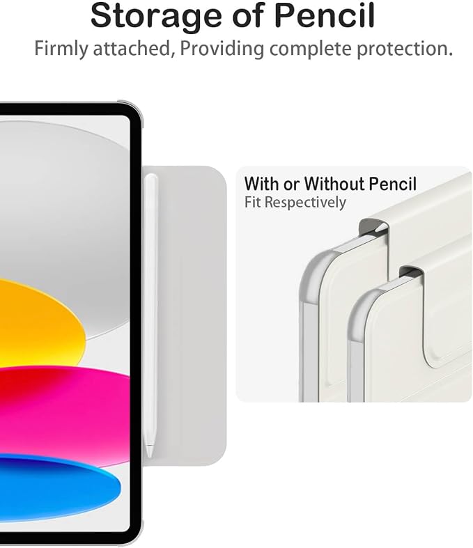 Feams Y Fold Folio for iPad A16 11th Generation Case 11 Inch 2025 iPad 10th Generation Case 10.9 Inch 2022 Y-Shaped Stand Magnetic Attachment Back Cover with Magnetic Clasp &amp Auto Sleep Black