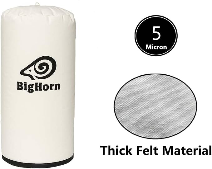 Big Horn 11768 20 Inch Dia 5 Micron Dust Filter Bag 20 Inch x 32 Inch Long