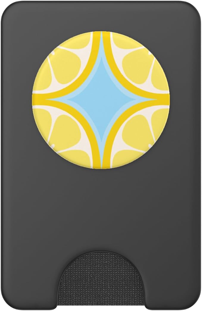 PopSockets Phone Grip – Lemon Slice Blue PopSockets PopWallet for MagSafe