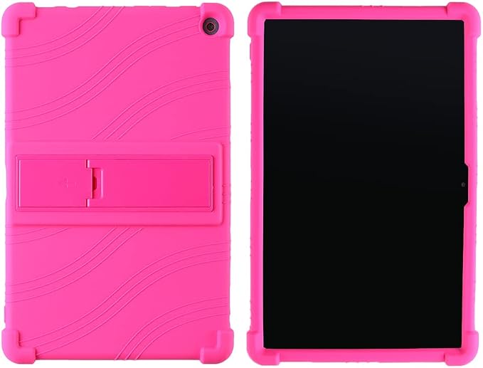 Case for Lenovo 10e Chromebook 10.1 inch Tablet Soft Silicone Adjustable Stand Shockproof Rubber Shell Protective Cover (Black)
