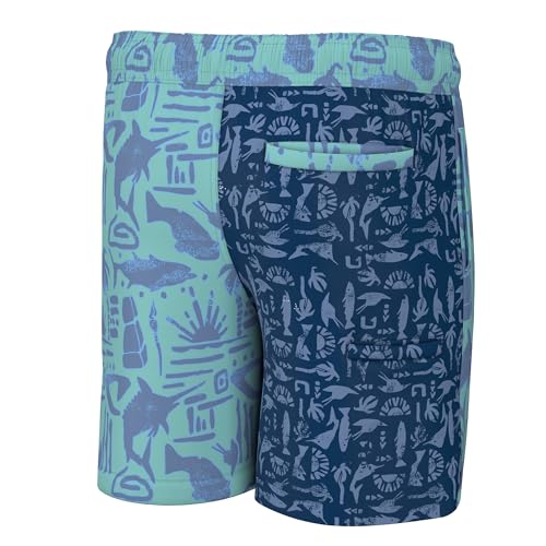 HUK Boys' Pursuit Volley Pattern, Quick-Dry Shorts for Kids