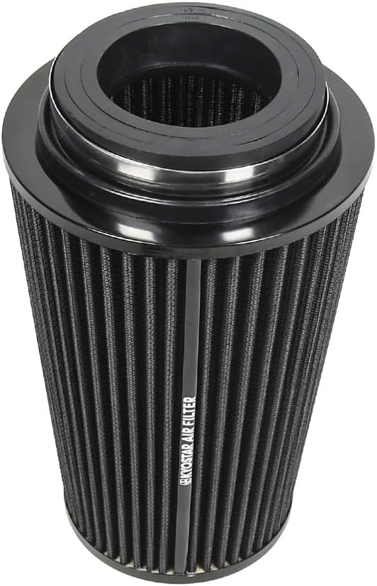 Universal 3/3.5/4" High-Flow Air Filter, Reusable Cone Cold Air Intake
