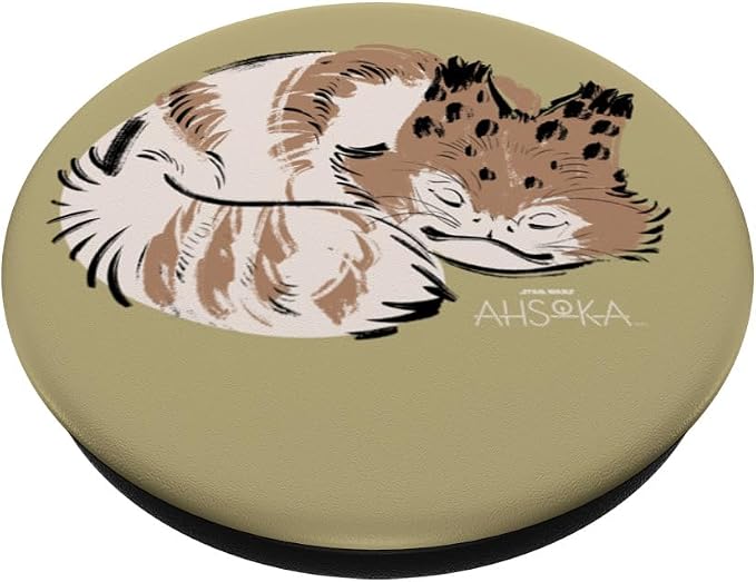 Star Wars Ahsoka Sabine Wren’s Sleeping Loth-Cat Sumi-e PopSockets Adhesive PopGrip