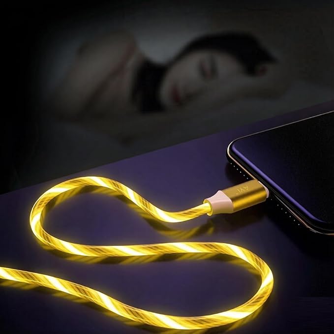 IHAO Multi Ports Charger Cable 3 Combinations in One Cable USB A to USB C/Micro USB PD Fast Charging Cord Lighted Up LED Flowing Compatible with Almost All Kinds of Electric Device-39Inches Blue