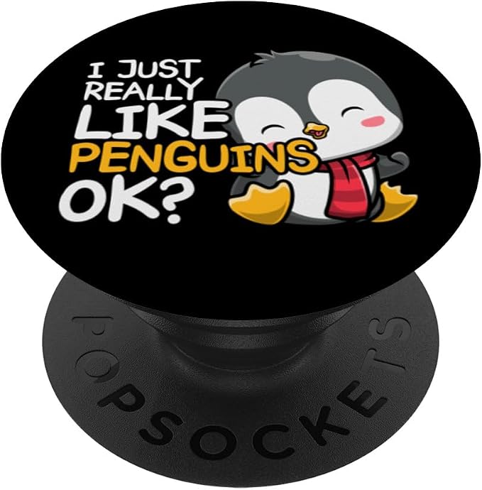 Zoo Keeper Antarctic Animal Lover Kids Gift Cute Penguin PopSockets Adhesive PopGrip